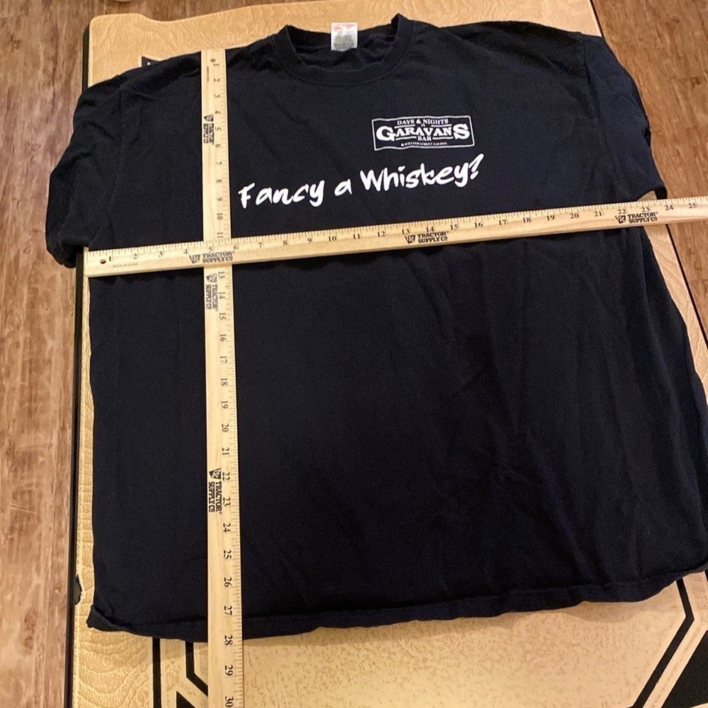 Fruit of the Loom fancy a whiskey? Double sided bar shirt Graphic Tee size XXL - Picture 5 of 7